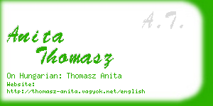 anita thomasz business card